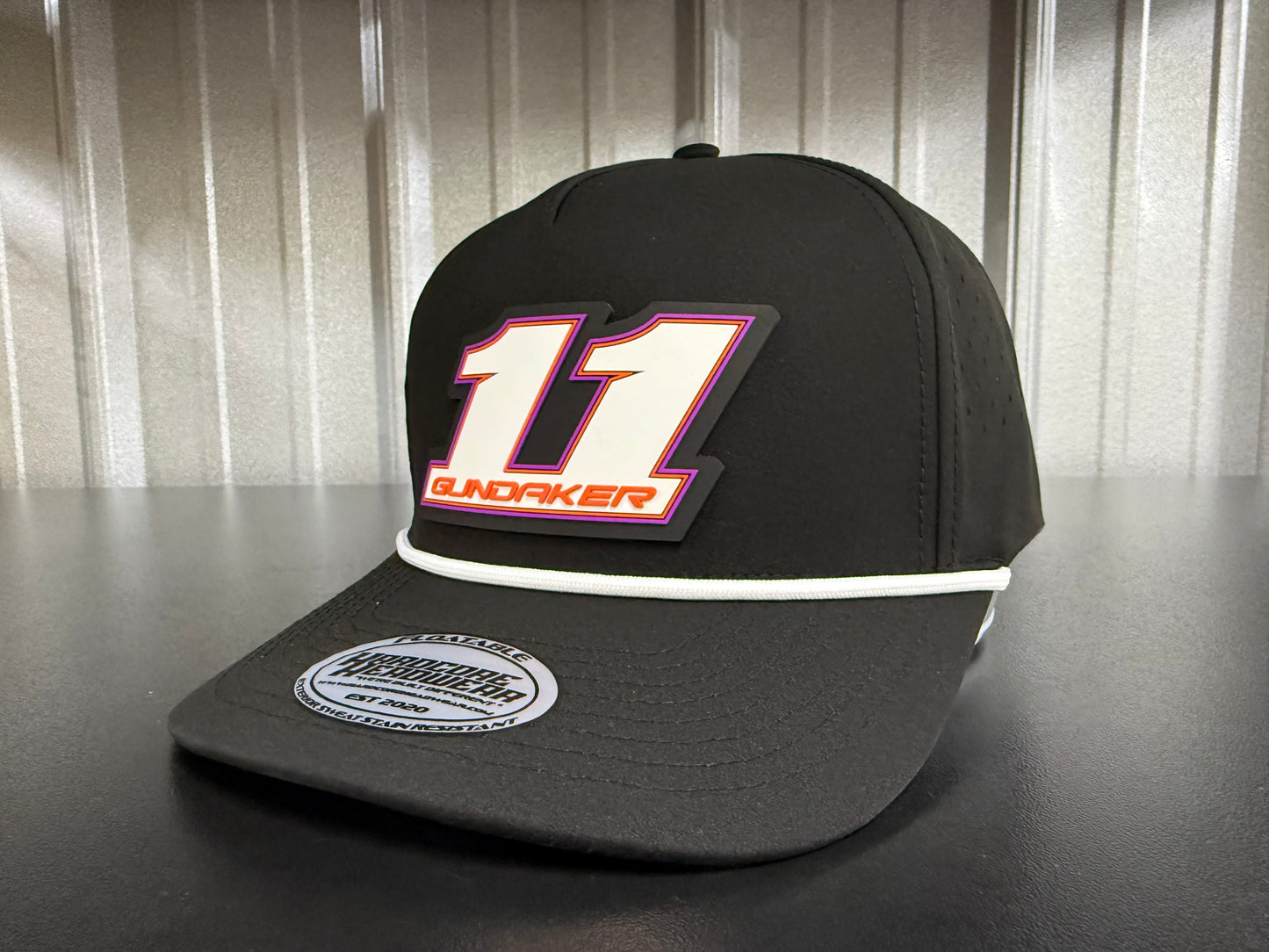 Black 11 Patch Hat